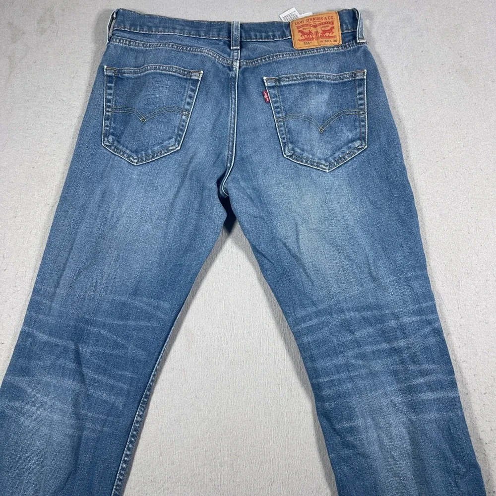 Levi's 514 Straight Fit‎ Jeans Mens 33x30 Medium Wash Denim Classic Western